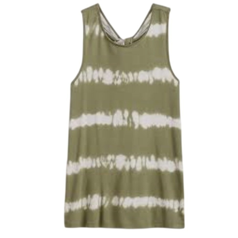 Old Navy‎ Womens XL Olive Green Tie Dye Twisted Racerback Tank Top Relaxed Fit